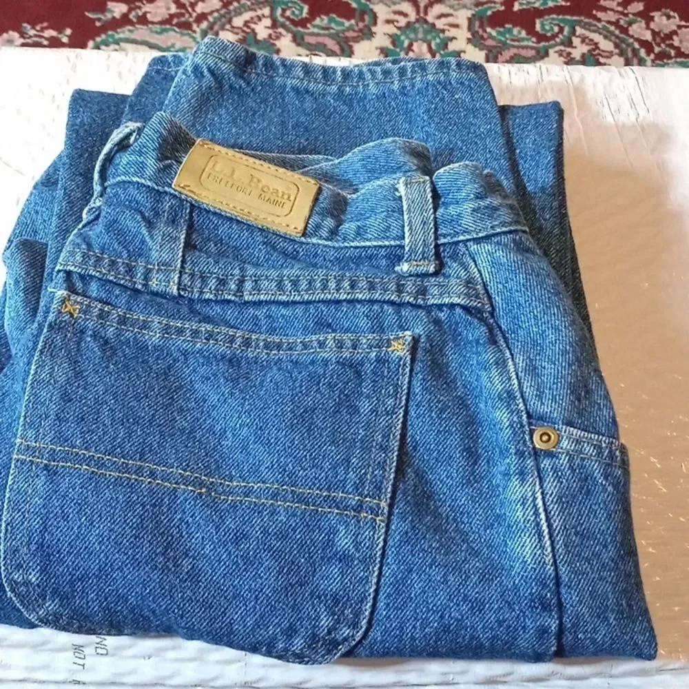 LL Bean 10 women's jeans, small spot near bottom cuff